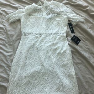 Lulus Remarkable White Lace Dress Medium